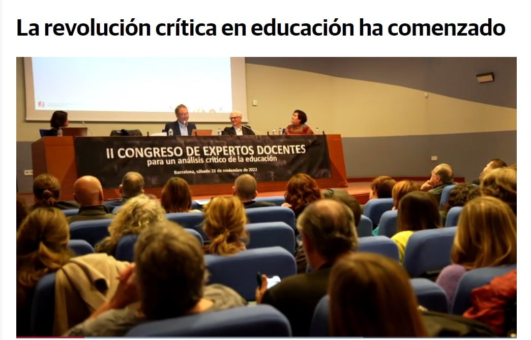Més informació sobre l'article EL  COMERCIO / La revolución crítica en educación ha comenzado