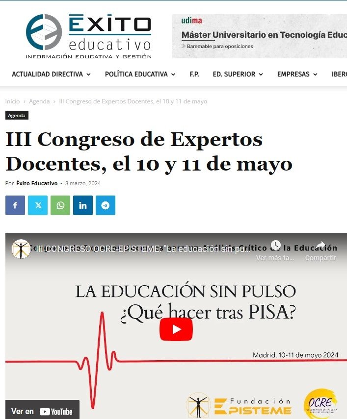 Més informació sobre l'article Éxito Educativo